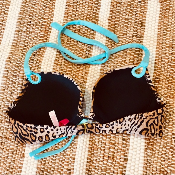 Victoria Secret cheetah leopard bikini top pool top vacay beachy summer 34B - Picture 3 of 6